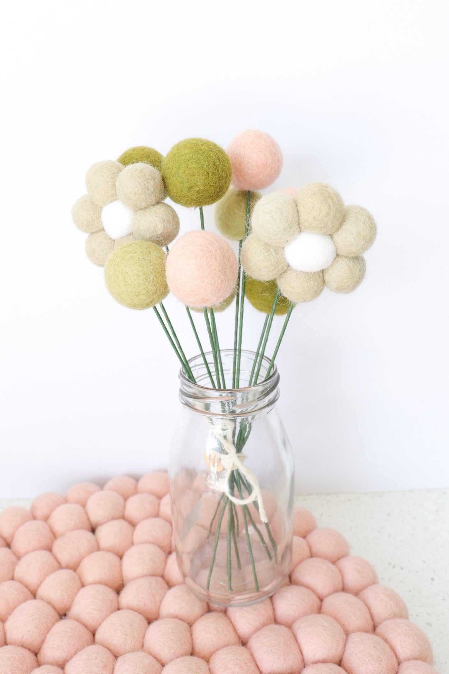 Sage Felt Ball Bouquet