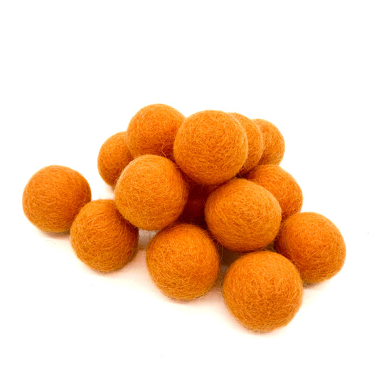 ORANGE FELT BALL (8)