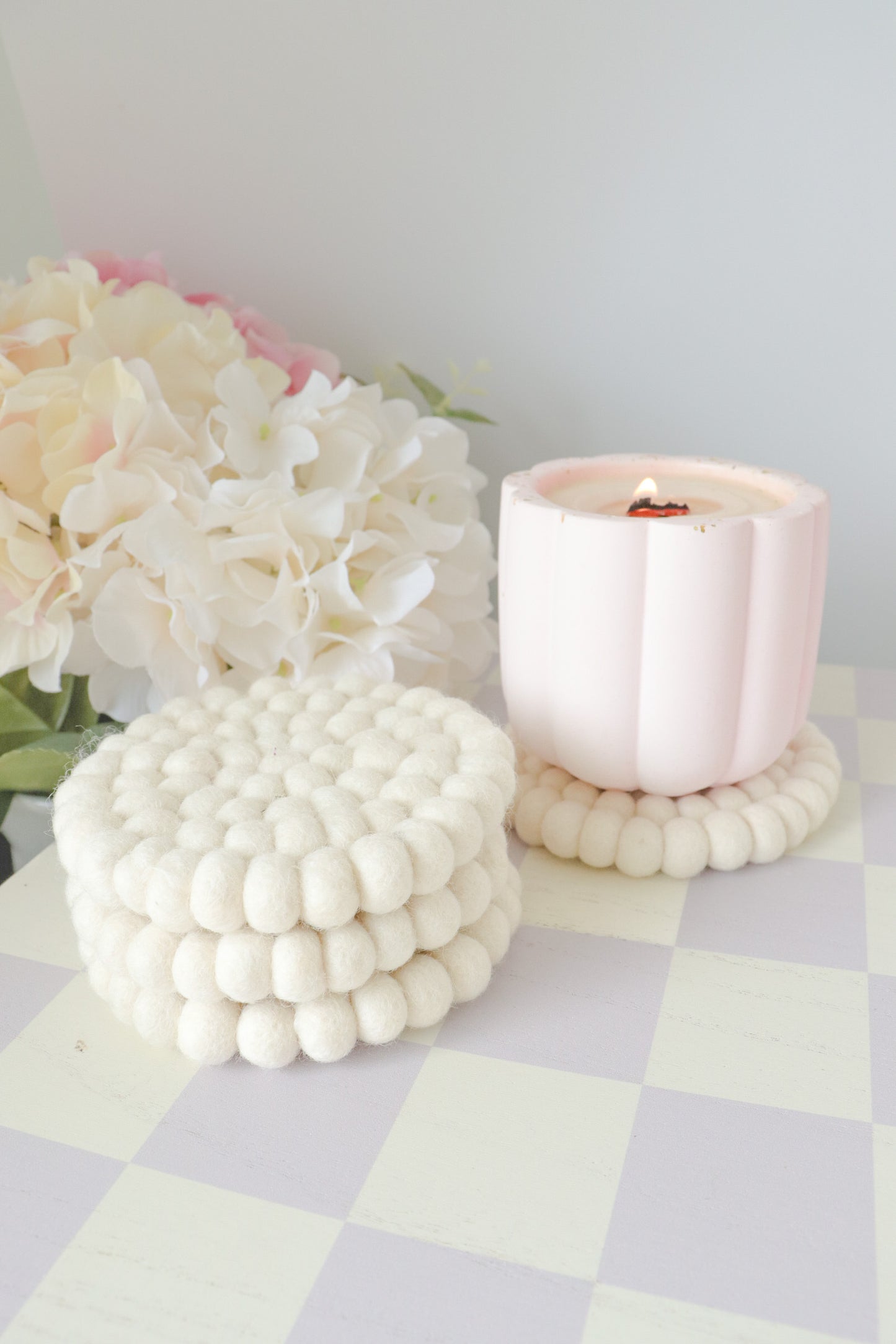 Felt Ball Coasters - Set of 4