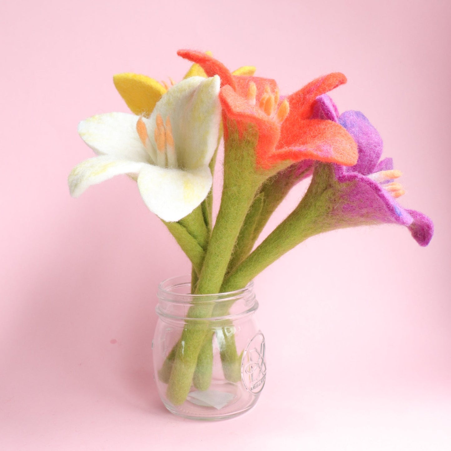 Forever Bloom Felt Flowers (set of 5)