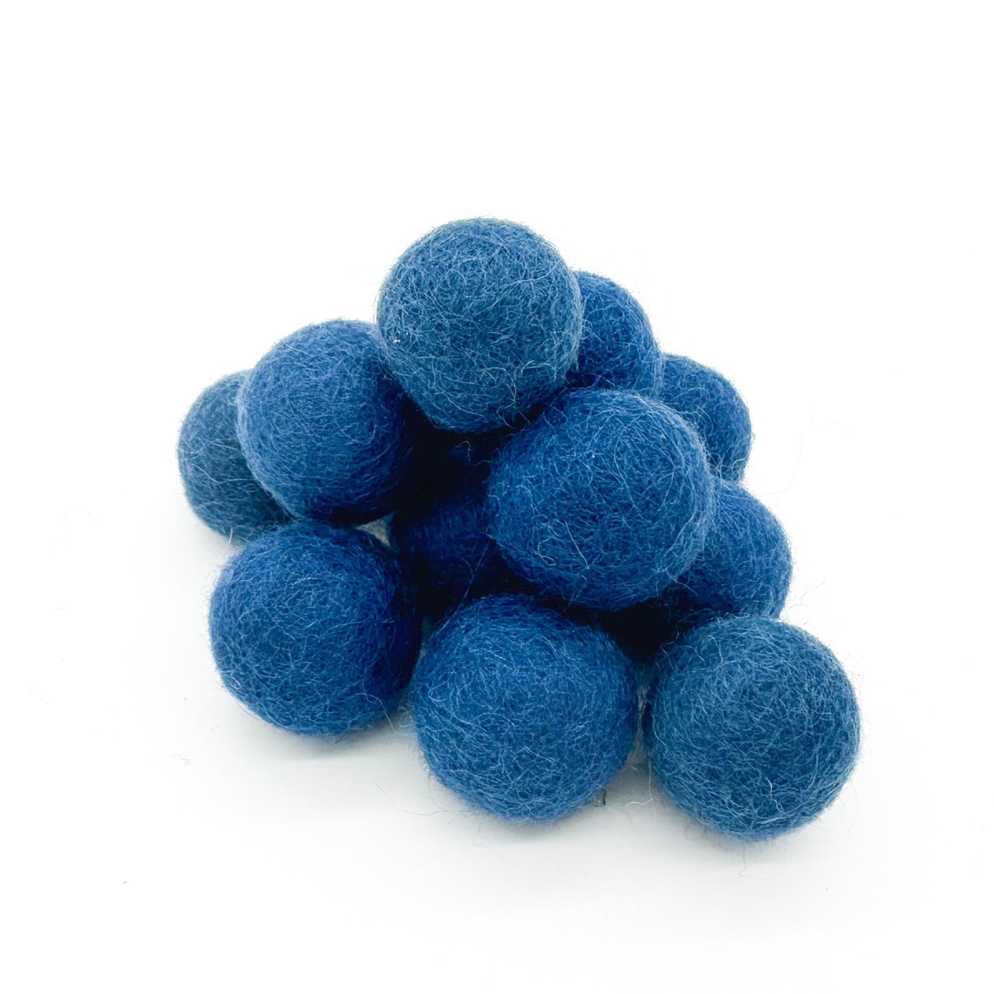 PETROL BLUE FELT BALL (60)