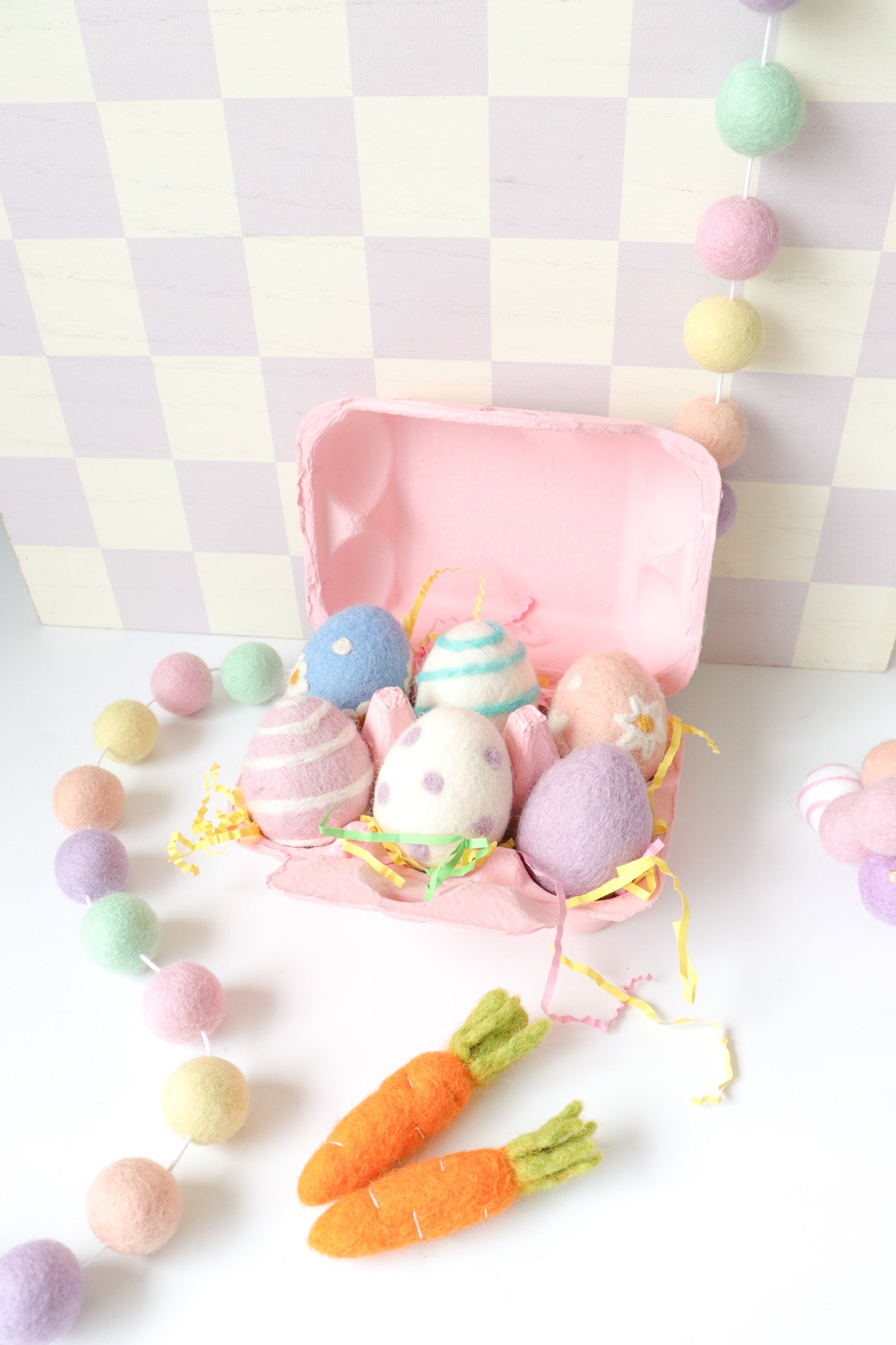 Pastel Easter Felt Ball Garland