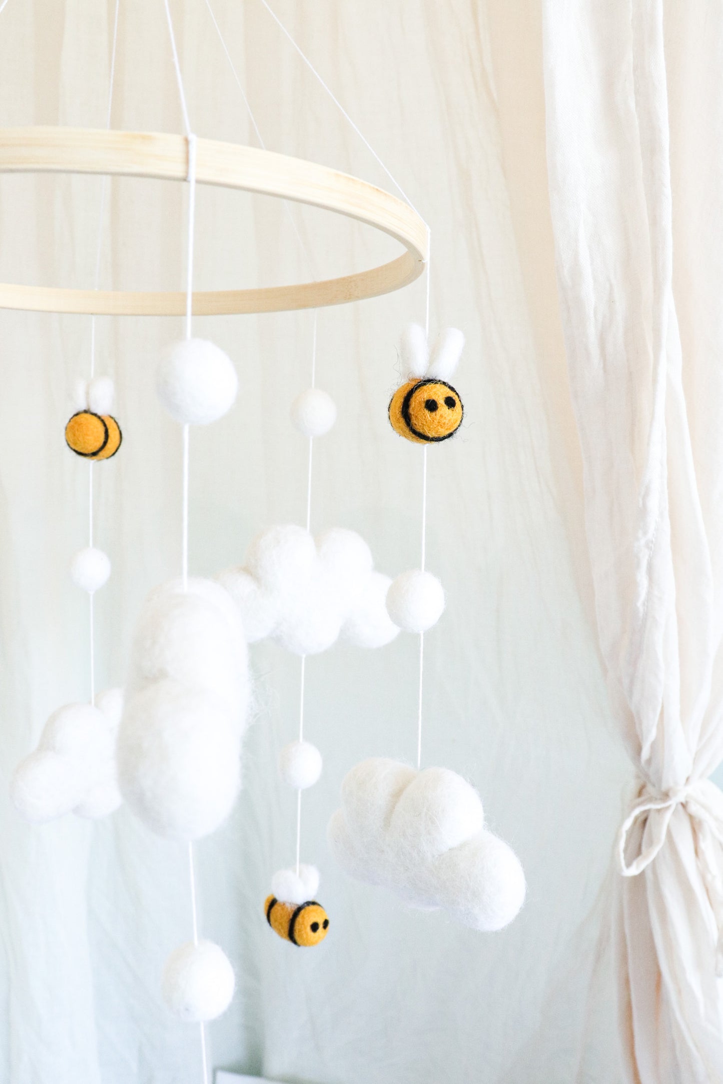 Bee & Cloud Baby Mobile