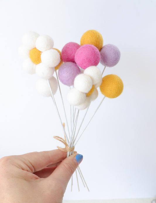 Spring Felt Ball Bouquet