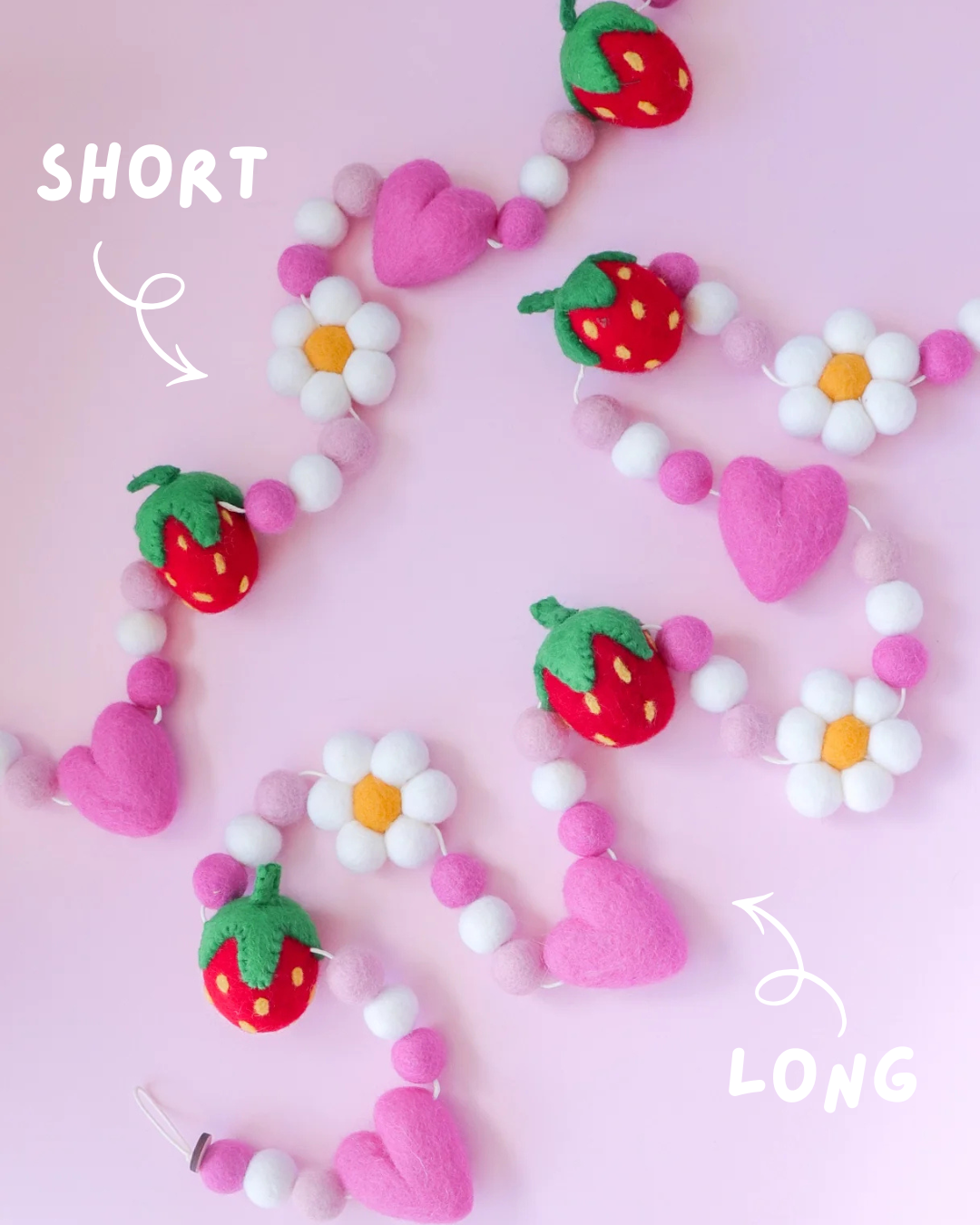 Heart, Daisy & Strawberry Garland