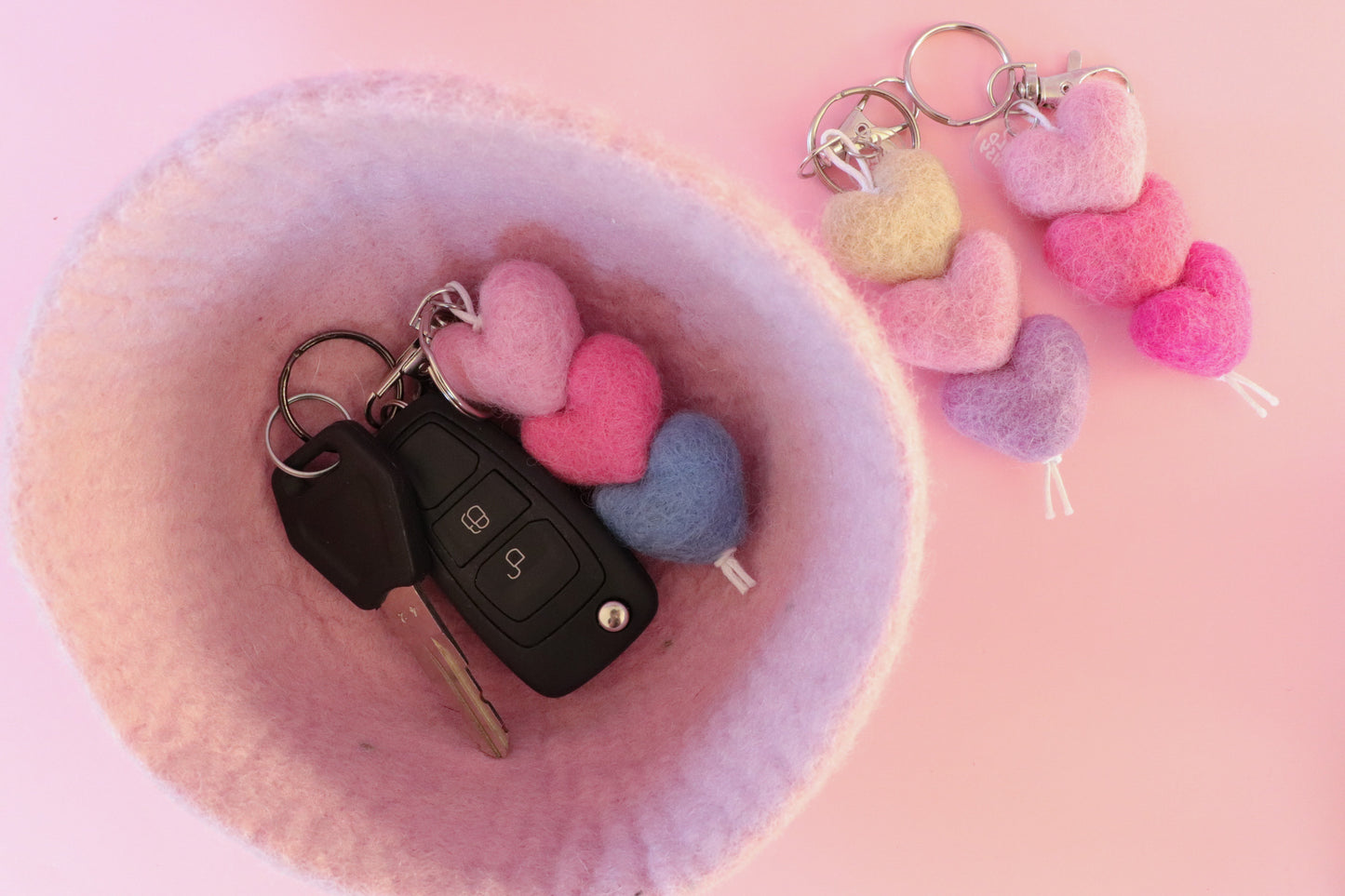 Trio of Hearts Keychain