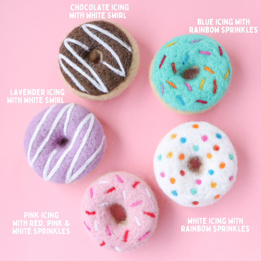 4 Pack Felt Donuts