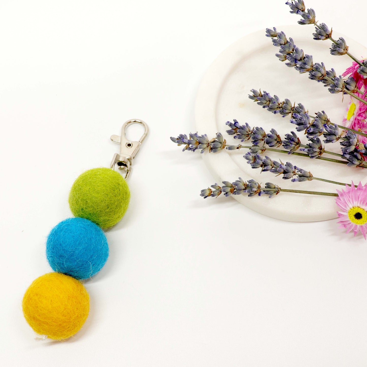 THREE BALL KEYRING