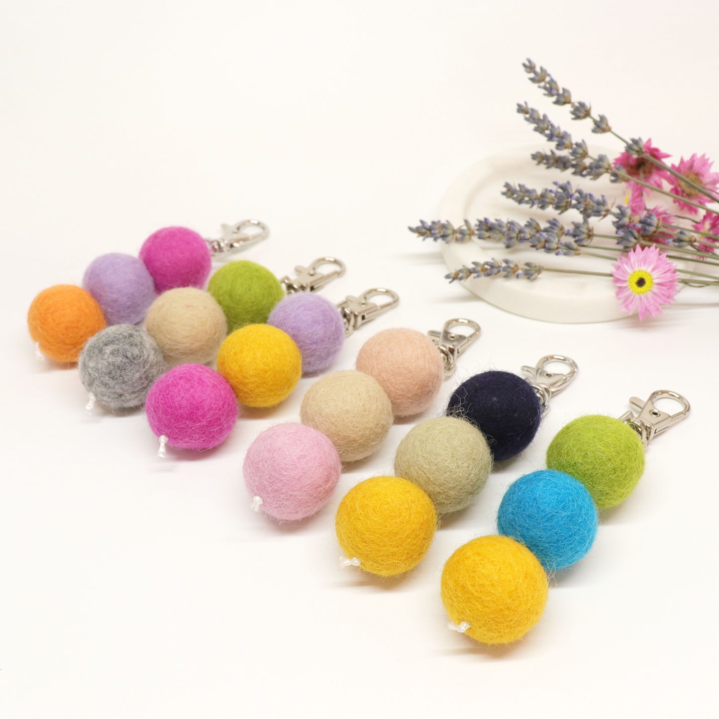 THREE BALL KEYRING