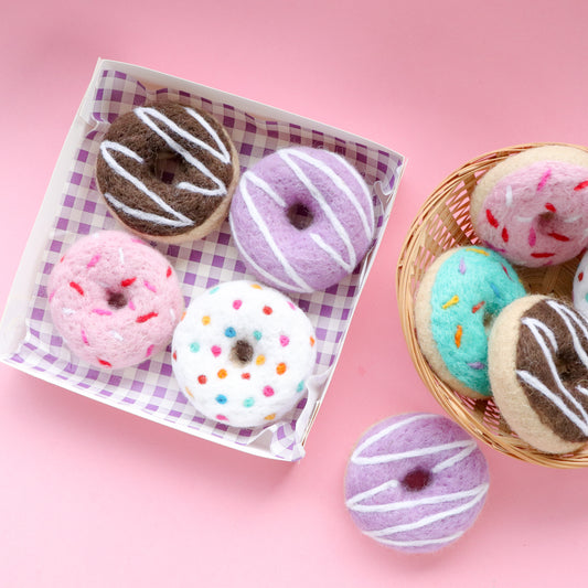 4 Pack Felt Donuts