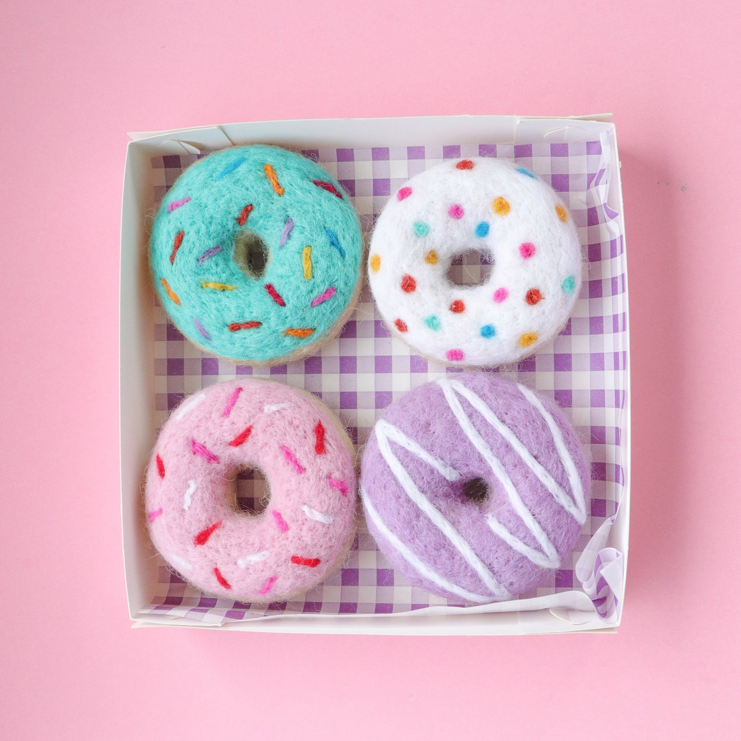 4 Pack Felt Donuts