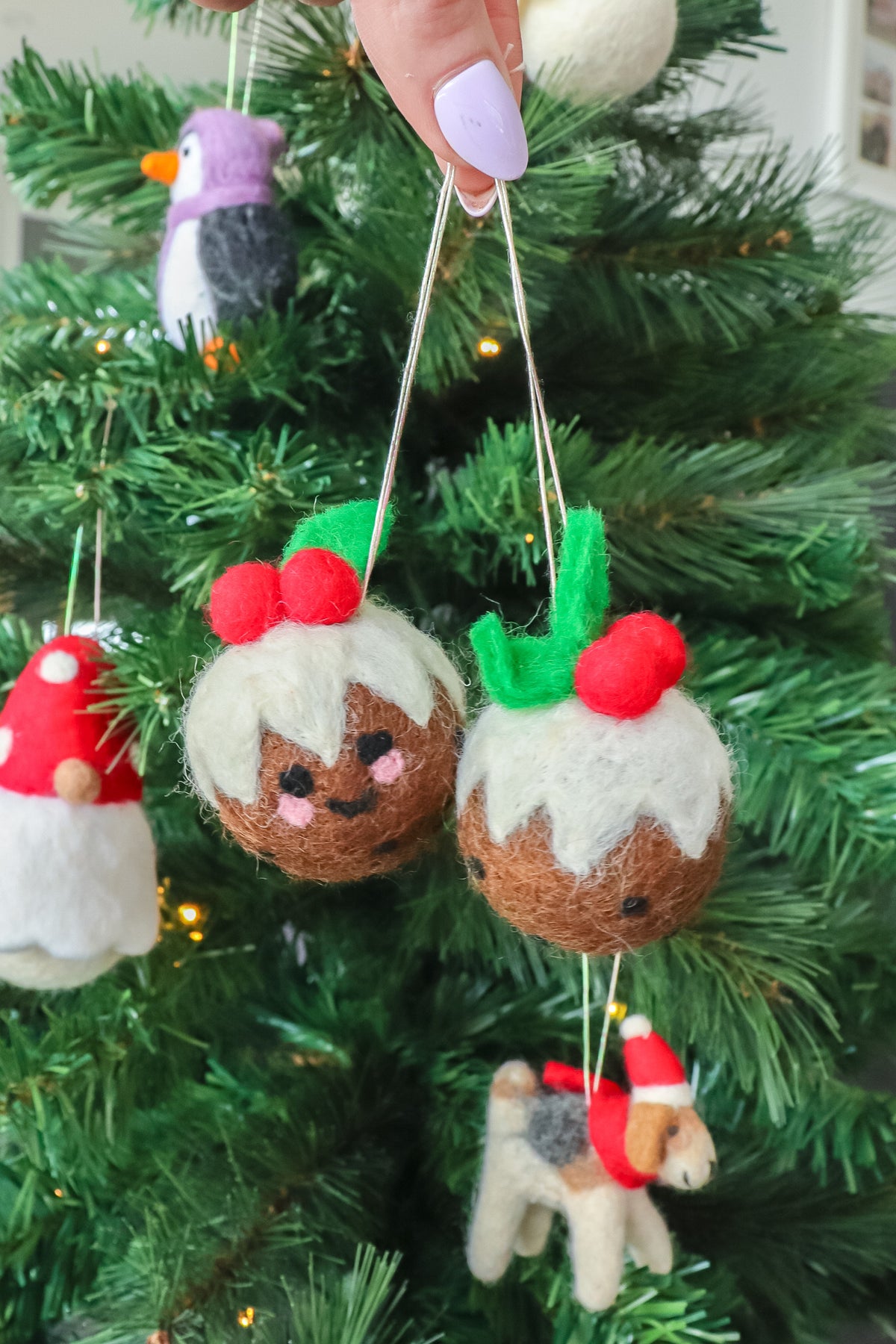 Felt Christmas Pudding Ornament