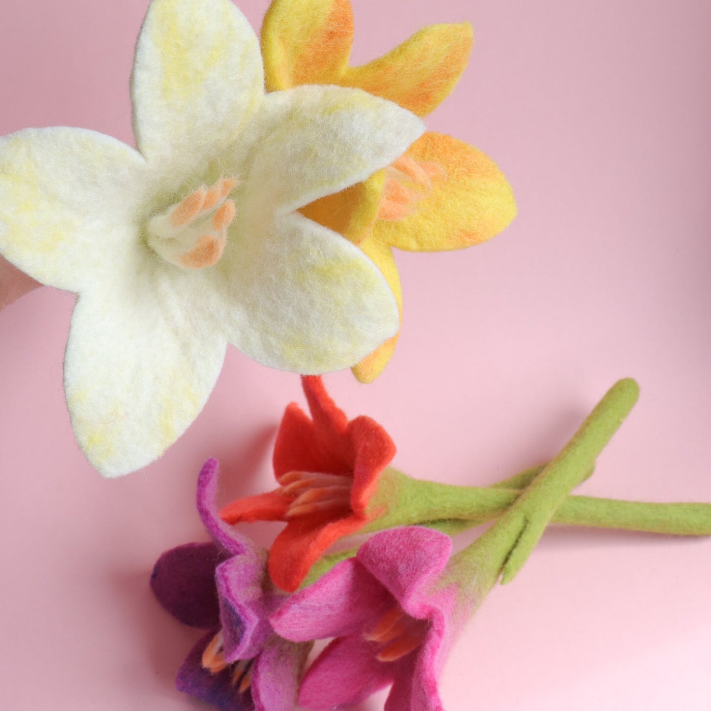 Forever Bloom Felt Flowers (set of 5)