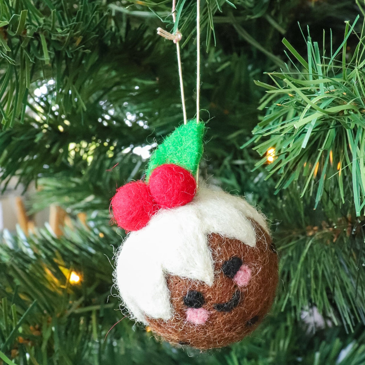 Felt Christmas Pudding Ornament