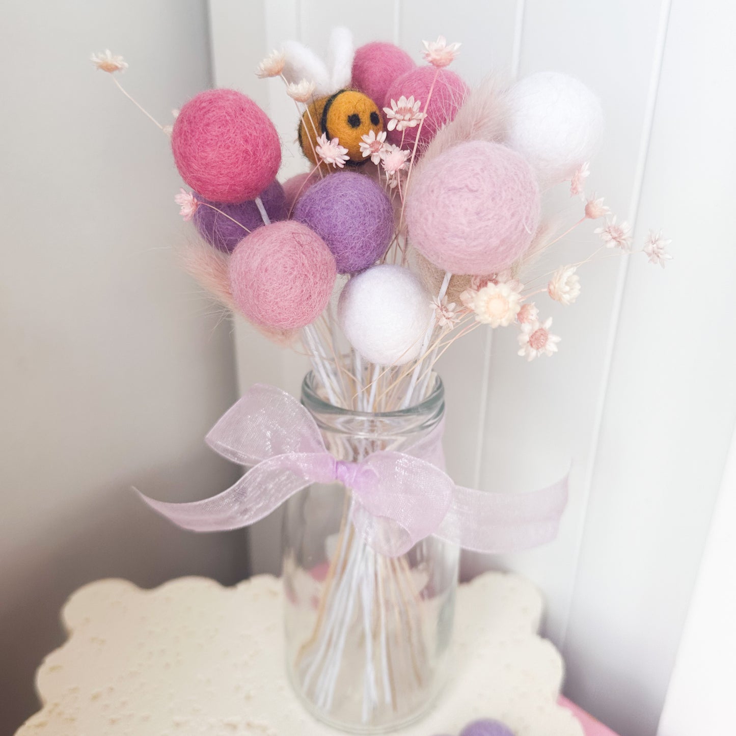 Pastel Felt Ball Bouquet