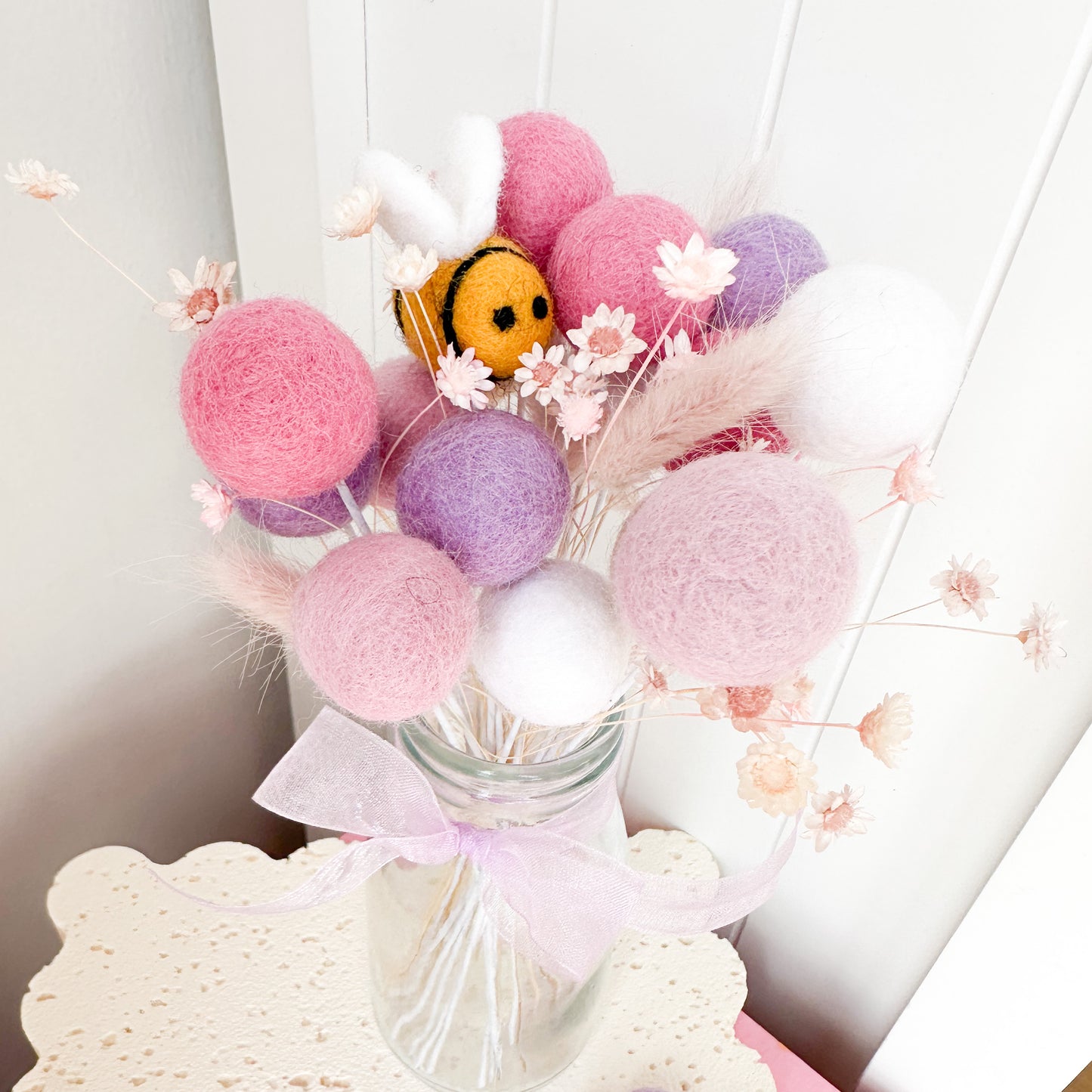 Pastel Felt Ball Bouquet