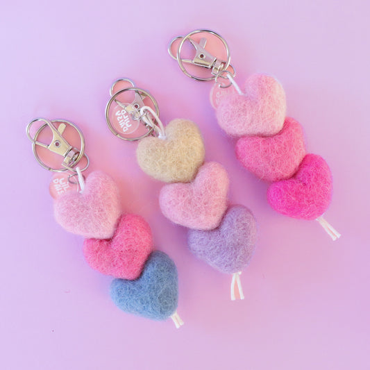 Trio of Hearts Keychain