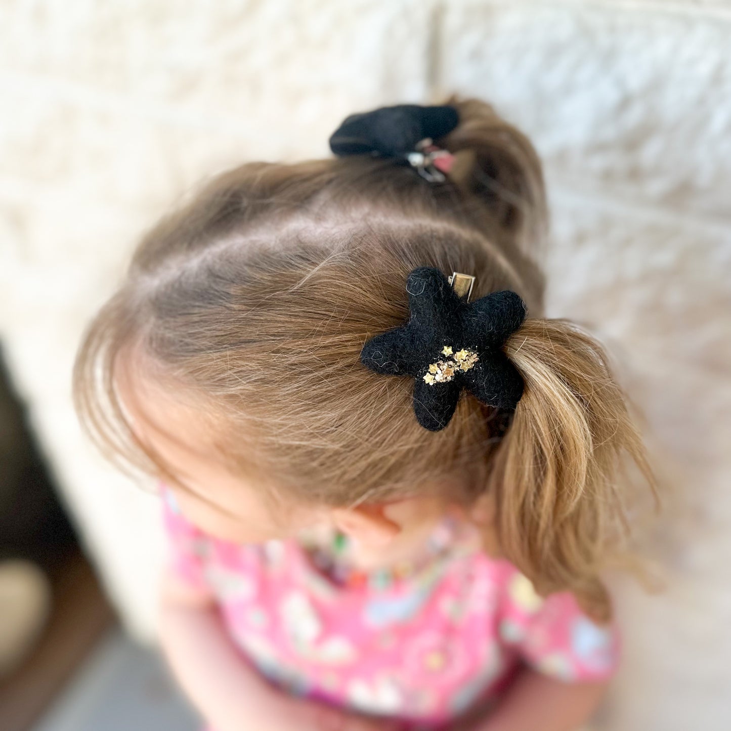 Glittery Star Hair Clips