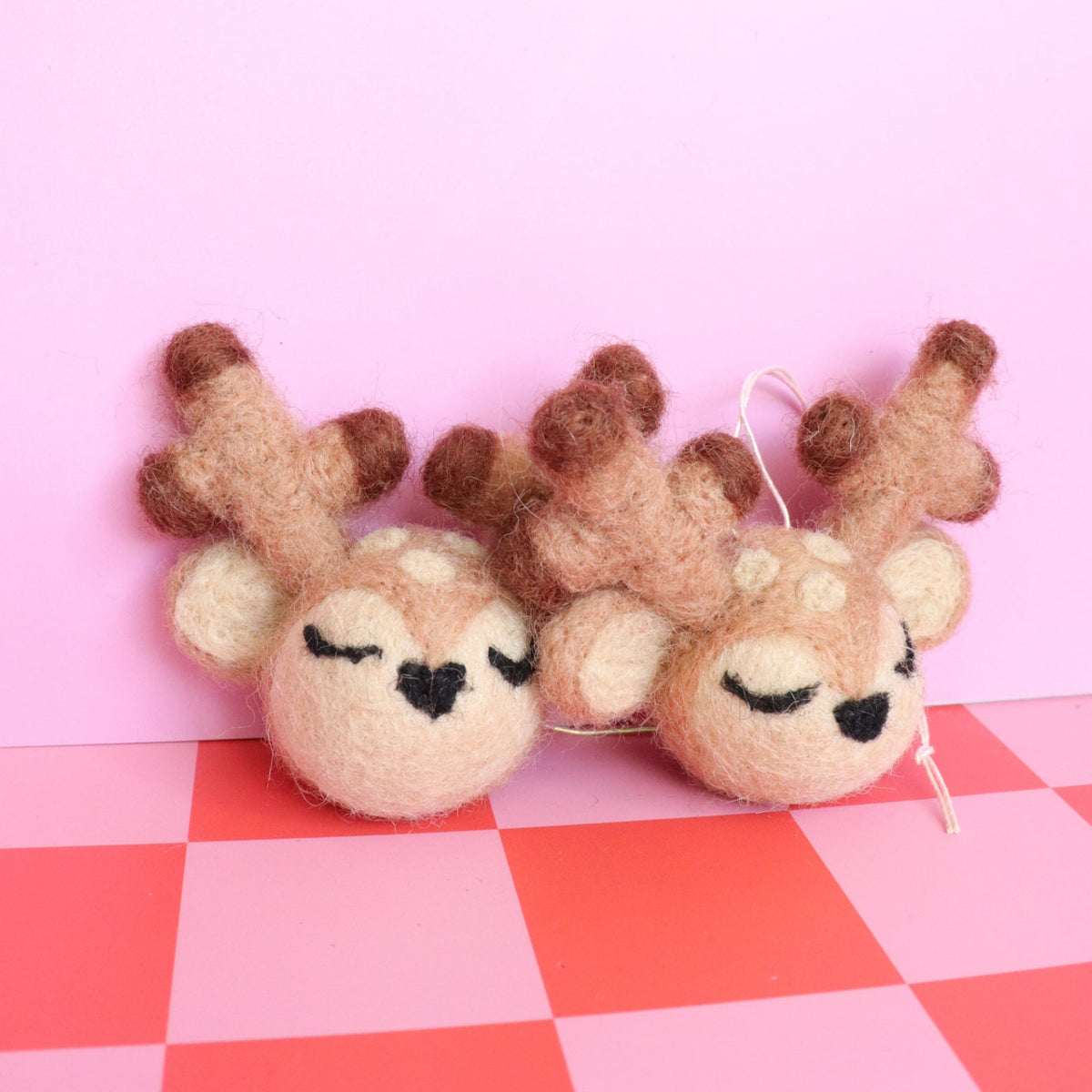 Felt Reindeer Face Christmas Ornament