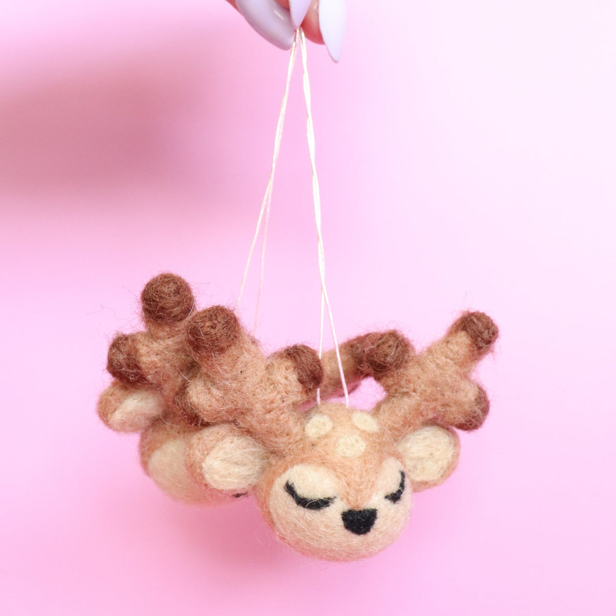 Felt Reindeer Face Christmas Ornament