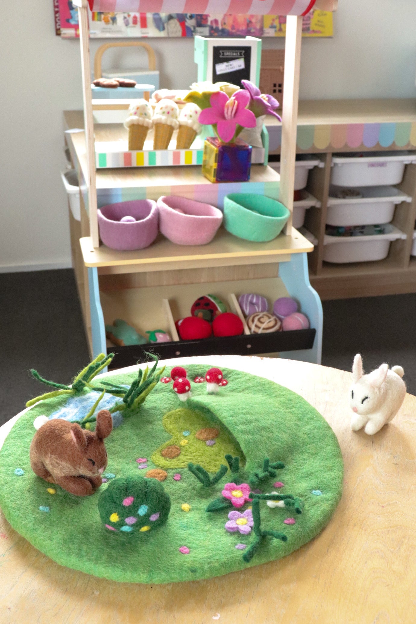 Felt Playscape Mat - Rabbit Wonderland