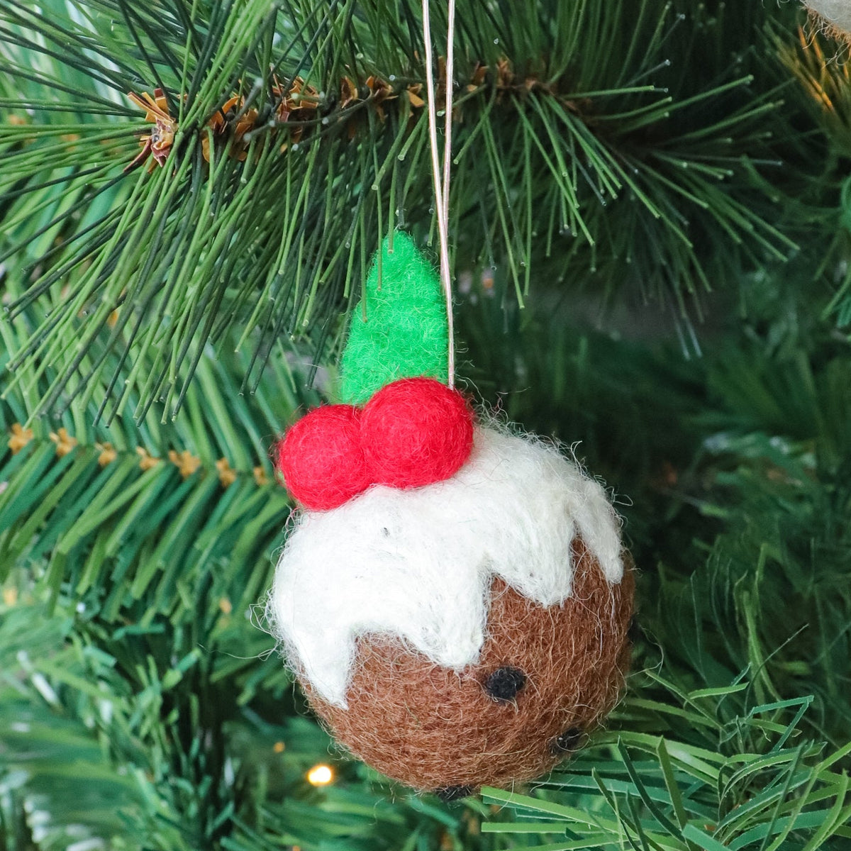 Felt Christmas Pudding Ornament