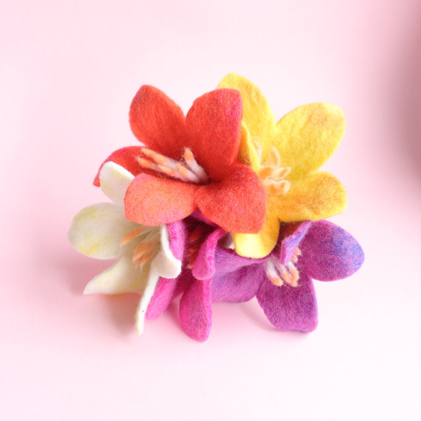 Forever Bloom Felt Flowers (set of 5)