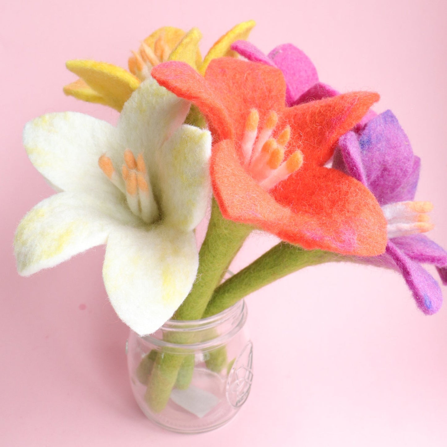 Forever Bloom Felt Flowers (set of 5)