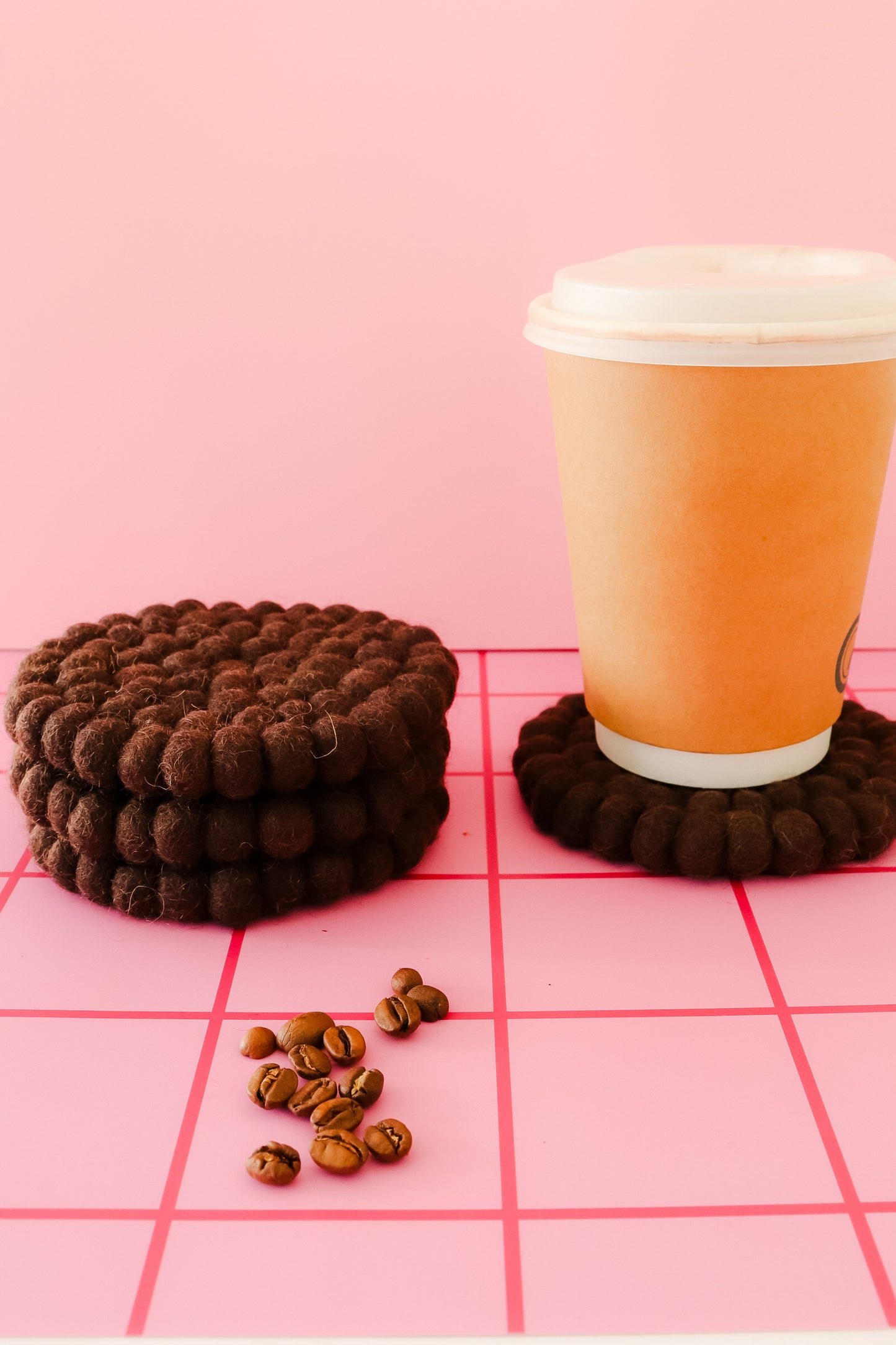 Felt Ball Coasters - Set of 4