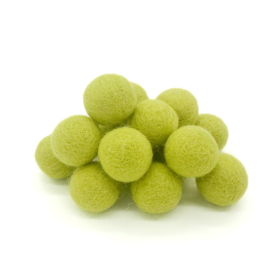 LIME GREEN FELT BALL (53)