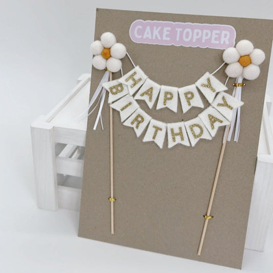 “HAPPY BIRTHDAY” Cake Topper