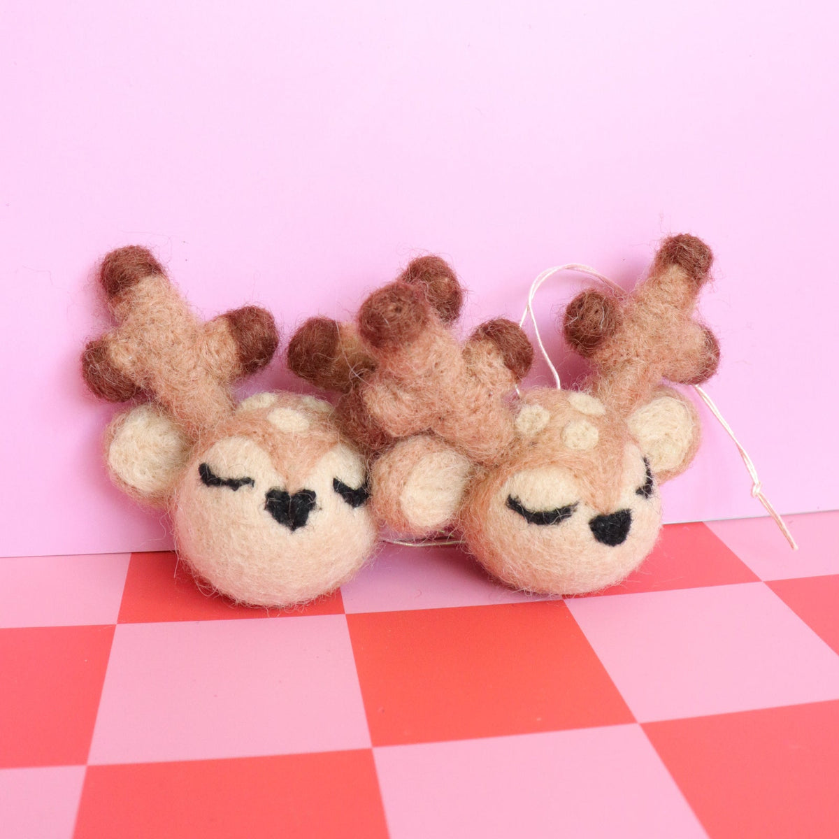 Felt Reindeer Face Christmas Ornament