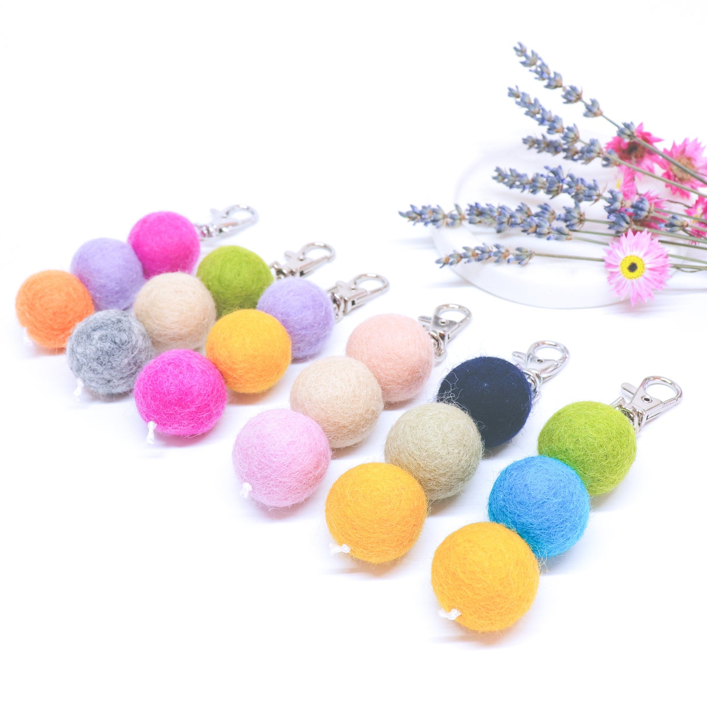 THREE BALL KEYRING