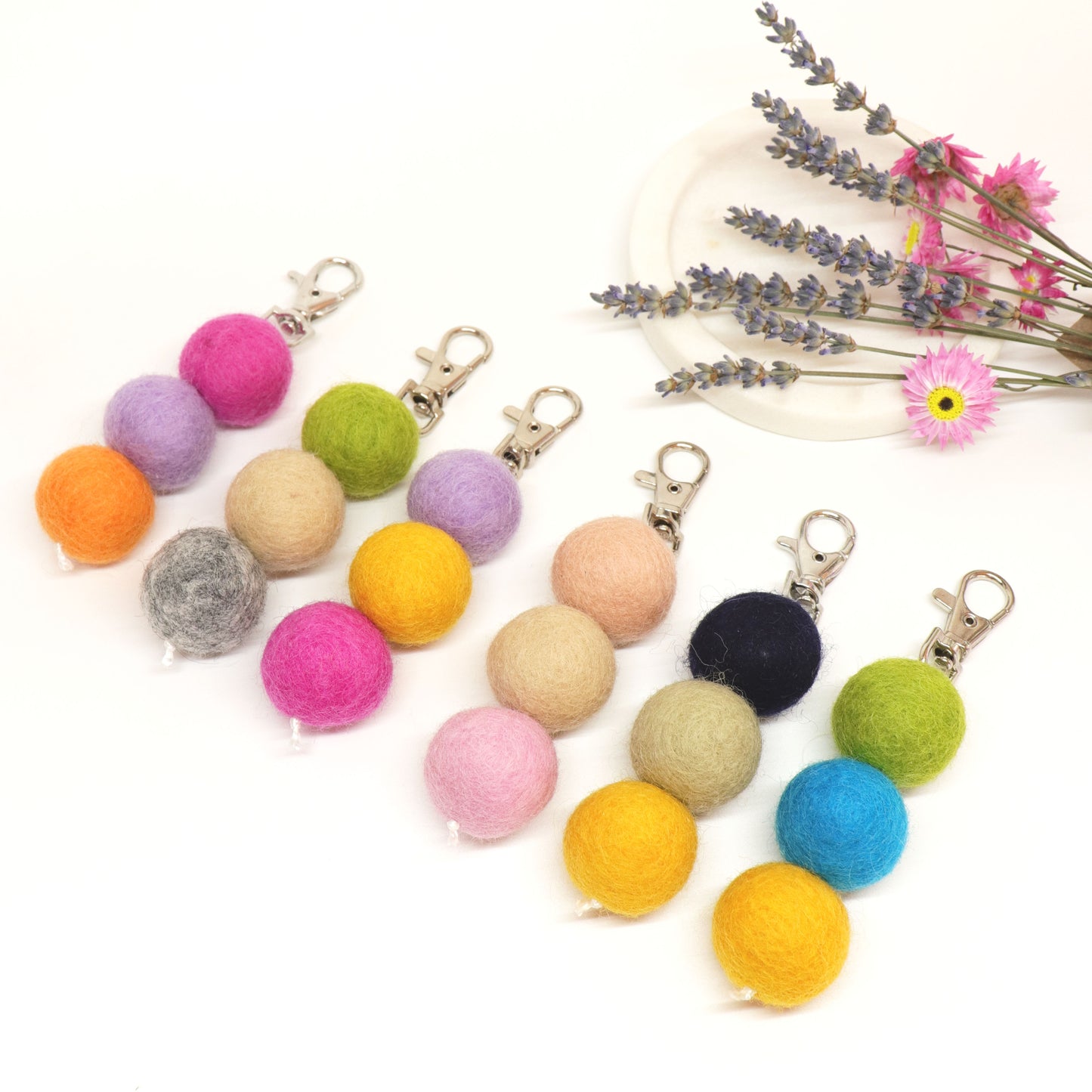 THREE BALL KEYRING