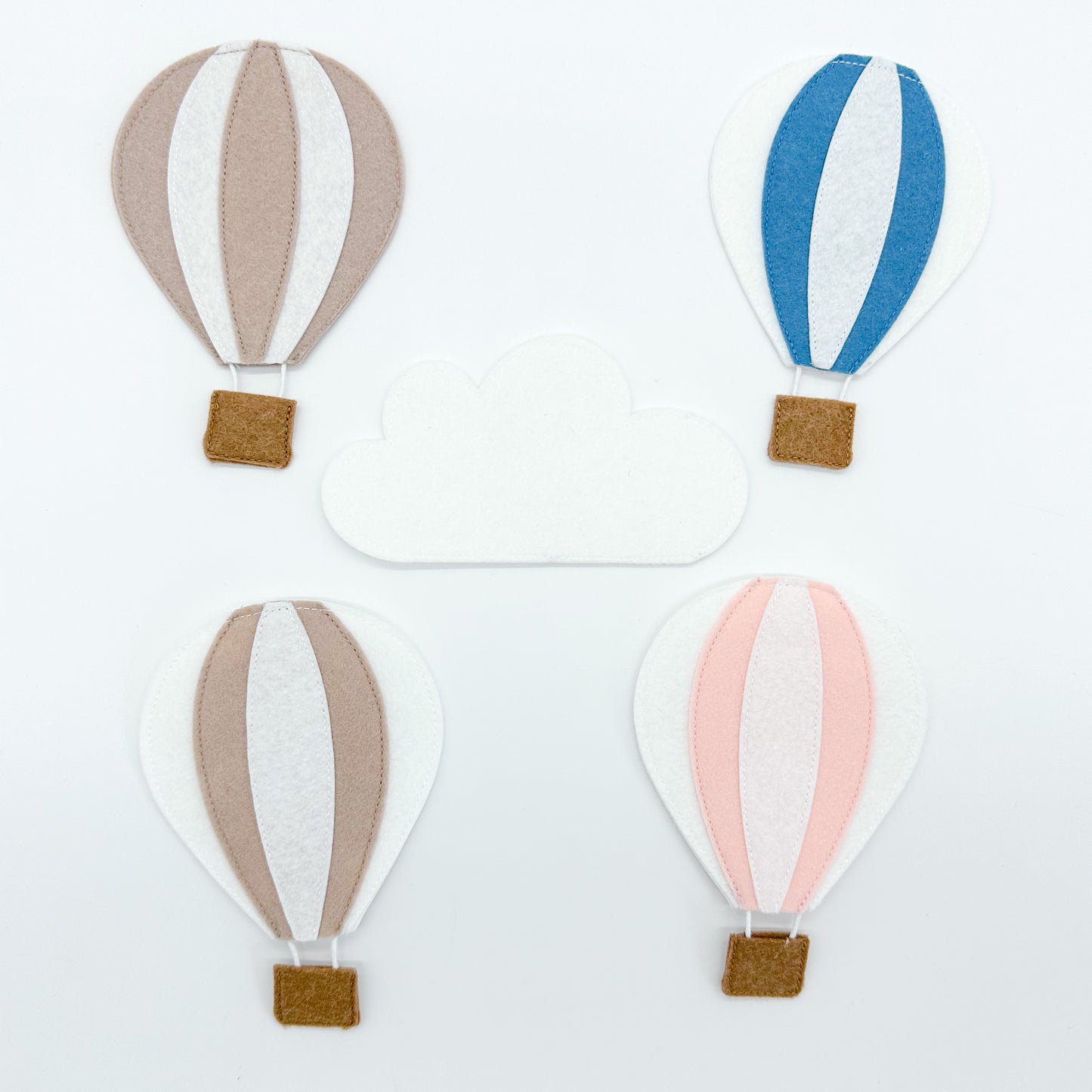 FLOATING FELT HOT AIR BALLOONS & CLOUDS