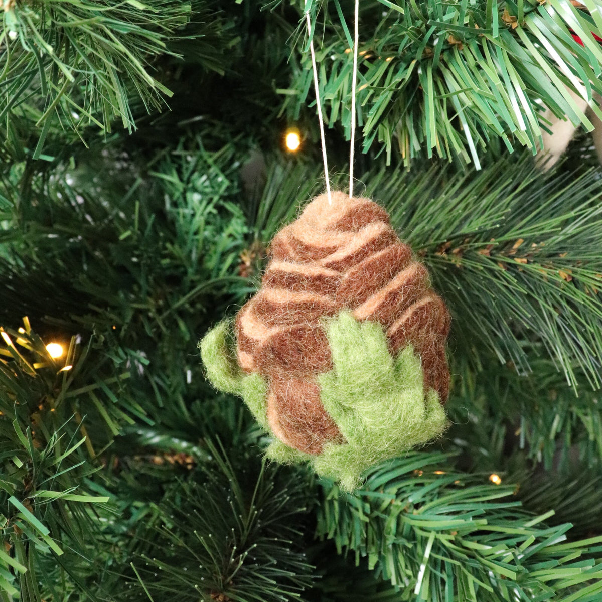 Felt Pinecone Christmas Ornament