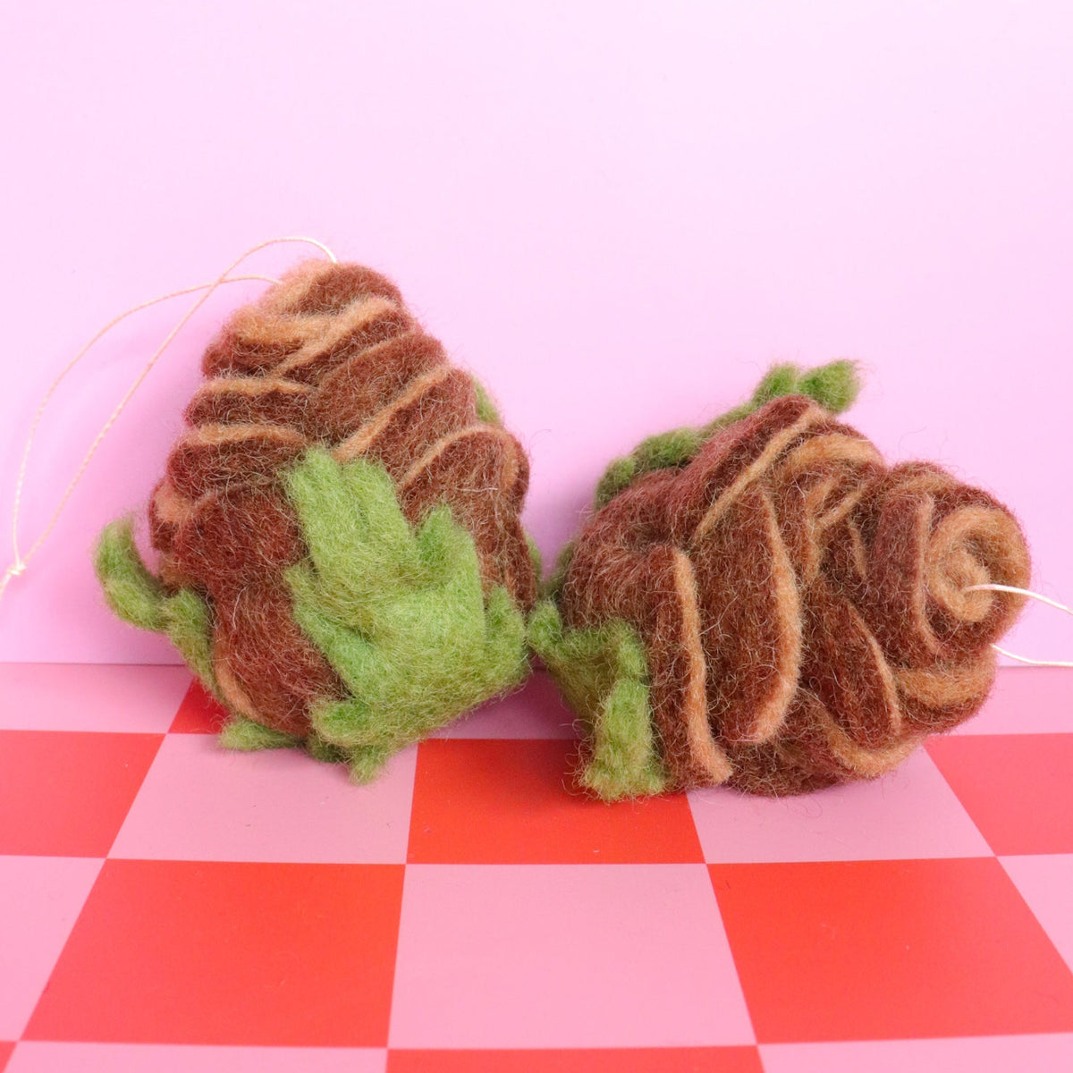 Felt Pinecone Christmas Ornament