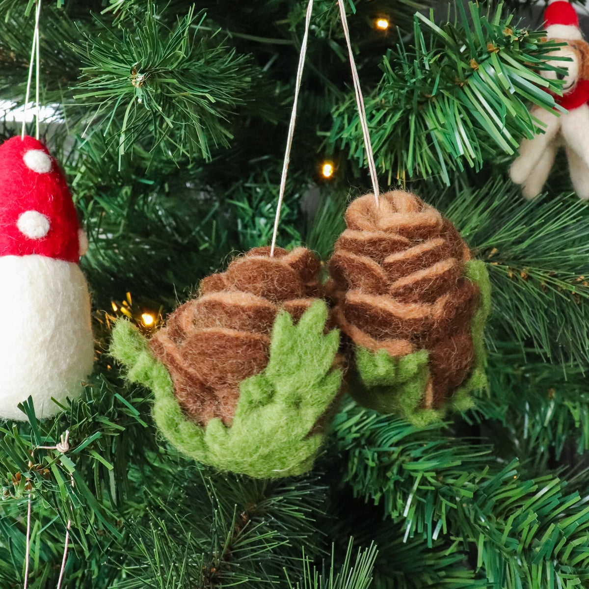 Felt Pinecone Christmas Ornament