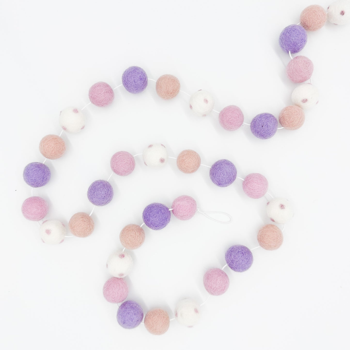 Lilac Blush Felt Ball Garland