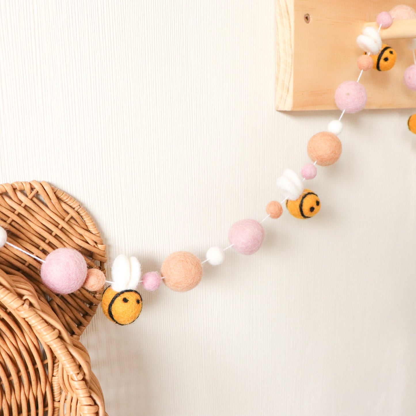 Blush Bumble Bee Garland